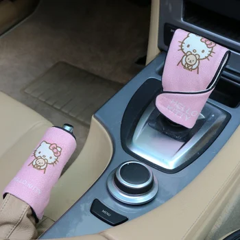 Sanrio Hello Kitty Κινούμενων Σχεδίων Εργαλείων Αυτοκινήτων Κάλυψη Χαριτωμένο Κάλυψη Εργαλείων Λινό Χειρόφρενο Καλύπτουν Τέσσερις Εποχές Καθολικό Αυτοκίνητο Αξεσουάρ