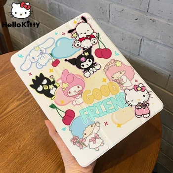 Sanrio Hello Kitty Κινουμένων Σχεδίων IPad Προστατευτική Περίπτωση Ipad Pro 2022 2021 10.2 Αέρα 2 3 Mini 4 5 6 Τρία Που Διπλώνει Την Κάλυψη Διαφανής Περίπτωση