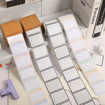 250 Φύλλα βγάλτε το Σχέδιο Κολλώδεις Σημειώσεις Κουτί Δημιουργική DIY Memo Pad Roll Στάσιμο Φοιτητής Προμήθειες
