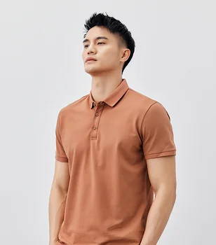 J0723 -περιστασιακά κοντομάνικο πουκάμισο πόλο ανδρών το καλοκαίρι το νέο στερεό χρώμα μισό μανίκια Πέτο T-shirt.