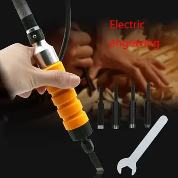 Ξύλο Σμίλη Ξυλουργικής Χαράζοντας Σύνολο Ηλεκτρικό Χαράζοντας Μηχανή Χάραξης Μαχαίρι Εργαλείο με 5 Λεπίδες και 1 Κλειδί