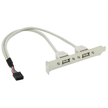 USB Καλώδιο Επέκτασης 2-Port USB Διάφραγμα PC Μητρική Γραμμή USB Οπίσθιο Διάφραγμα Πλαίσια Υπολογιστών USB Διάφραγμα Γραμμή Καλωδίων Καλώδιο Δεδομένων