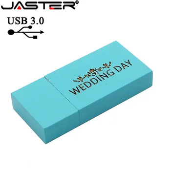 Ο τζάστερ USB 3.0 (10 ΤΕΜ ελεύθερο ΛΟΓΌΤΥΠΟ) 10 χρώματα Ξύλινο usb disck usb drive λάμψης ραβδιών Μνήμης μανδρών drive pendrive 16GB 32GB 64GB δώρο