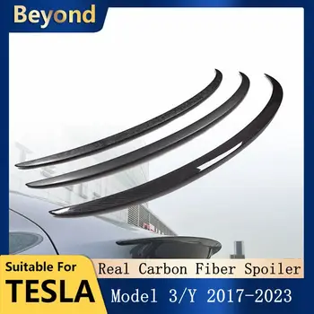 Πραγματική Ίνα Άνθρακα 2023 Για Το Tesla Λειτουργία 3 Μοντέλο Y-Μπαγκάζ Wing Spoiler 2017-2022 Πραγματική Ίνα Άνθρακα Αρχική Spoiler Αυτοκινήτων Αξεσουάρ