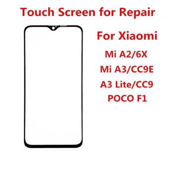 Το μπροστινό Γυαλί Για το Xiaomi Mi A2 A3 Lite Poco F1 6X Οθόνης Αφής Επίδειξης LCD Πάνελ Κάλυμμα Φακού Επισκευή Αντικαθιστά Μέρη