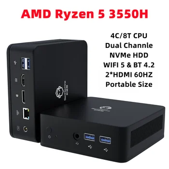 SZBOX MINI PC AMD Ryzen 5 3550H Μίνι PC DD4*2 3200MHZ NVME Παράθυρο 11 ΜΊΝΙ PC Wifi5 BT 4.2 4K HD επιφάνεια εργασίας του Υπολογιστή Gamer