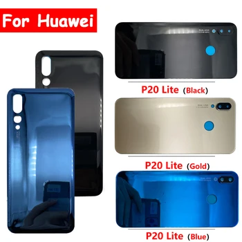 Υψηλής Ποιότητας Για Huawei P20 Pro Μπαταριών Πίσω Κάλυψης Πίσω Πορτών Γυαλιού Οθόνης P20 Lite Κατοικία Μπαταριών Περίπτωση Με το Φακό της Κάμερας και το ΛΟΓΌΤΥΠΟ
