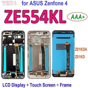 5.5 ιντσών AAA+ LCD για ASUS Zenfone 4 ZE554KL Z01KDA Z01KD Επίδειξης LCD για Digitizer Οθόνης Αφής τη Συνέλευση Πλαισίων Για Asus ZE554KL LCD
