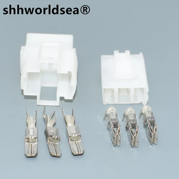 shhworldsea 3pin 6.3 mm αρσενικό θηλυκό για Skoda αναπτήρα του διαφράγματος το φως του περιβάλλοντος χωρίς απώλειες καλωδίωσης plug 1J0 919 321