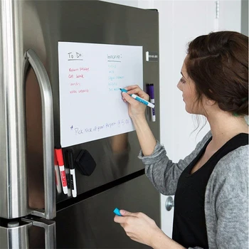 Μαγνητικό Whiteboard Μαγνήτες Ψυγείων Ξηρό Σκουπίστε το Μήνυμα του Σκάφους Μαρκαδόρο Γράφοντας Ρεκόρ Υπενθυμίσω Υπόμνημα για τα Παιδιά Αξεσουάρ Κουζίνας