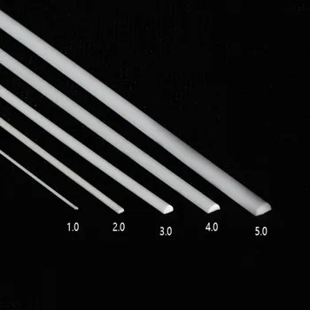 100pcs 1-5mm Κλίμακας ABS Ομαλή Πλαστικό Πρότυπο Μισή Στρογγυλή Ράβδος Για την Αρχιτεκτονική Πρότυπη παραγωγή Σχεδιαγράμματος Υλικά