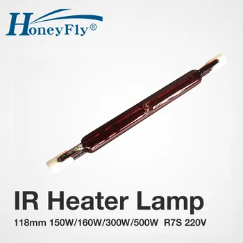 HoneyFly 3pcs Υπέρυθρος Λαμπτήρας Θερμάστρα J118 110V/220V 150W 300W-500W IR Λαμπτήρα Αλογόνου R7s Ενιαία Σπείρα IR Στοιχείο Θέρμανσης Ξήρανση