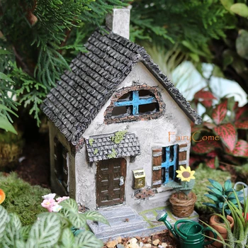 Fairy Garden House Ρουστίκ Ρητίνης Μικροσκοπικό Εξοχικό Σπίτι Καλύβα Του Δάσους Gnome Αγροικία Μικροσκοπικές Κατοικίες Μίνι Χώρα Νεράιδα Σπίτια