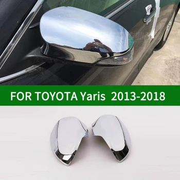 Για τη TOYOTA YARIS XP150 2013-2018 Οπισθοσκόπος καθρέφτης αυτοκινήτων κάλυψη περιποίησης, αξεσουάρ χρωμίου ασημένια Πλευρά Σημάτων Στροφής Mirror Εξώφυλλα του 2014