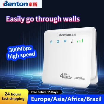 Benton Ξεκλειδώσετε 300Mbps 4G+ Lte Cat4 Κινητός Ασύρματος Δρομολογητής CBE Επιχείρηση Βιομηχανική Repeater 32 Χρήστες του Δικτύου Wifi Προσαρμογέα Μόντεμ