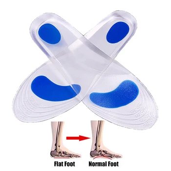 Ιατρική Σιλικόνη Πήκτωμα Ορθοπεδικά Πέλματα για τα Ορθοπεδικά Παπούτσια Flat Foot Υποστήριξη Καμάρας Πάτους για Πελματιαία Απονευρωσίτιδα Ανακούφιση Πόνου Μαξιλαριών