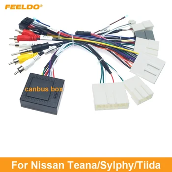 FEELDO Car Audio 16PIN Android Καλώδιο Δύναμης Προσαρμοστών Για τη Nissan Teana/Sylphy/Tiida Καλώδιο Δύναμης Λουριών Καλωδίωσης