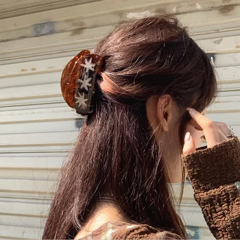 Κορέας INS Οξικού άλατος Ράψιμο Αστέρων Μαλλιά Νύχια για τις Γυναίκες της Μόδας Δροσερό Πανκ της Γεωμετρικής Συνδετήρες Τρίχας Vintage Αξεσουάρ για τα Μαλλιά Κοσμήματα
