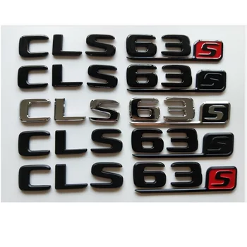 Χρώμιο Μαύρο Επίπεδη, Γραμματοσειρά Γράμματα για Benz της Mercedes W218 CLS63 AMG S-Μπαγκάζ Πίσω Αριθμός Εμβλήματα