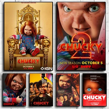 2022 Chucky: Season 2 της Φαντασίας Τρόμου Αφίσα της Ταινίας Για να Ζουν Διακόσμηση των Δωματίων τα παιδιά Καμβά Ζωγραφικής Τέχνης, στο Σπίτι Ντεκόρ Τοίχων Mural