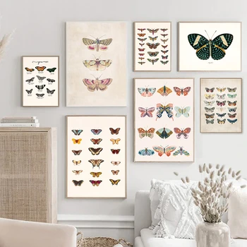 Πεταλούδες Εκτυπώσεις Καμβά Τέχνης Και Αφίσα Δώρων Κοριτσιών Vintage Πεταλούδες Ζωγραφική Τοίχων Φωτογραφίες Boho Κορίτσι Διακόσμηση Νηπιαγωγείο Δωματίου