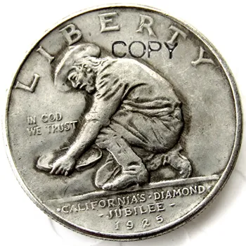 ΗΠΑ 1925-S Καλιφόρνια Jubilee Μισό Δολάριο Αντίγραφο Νομίσματα Ασημένια Επιμεταλλωμένα