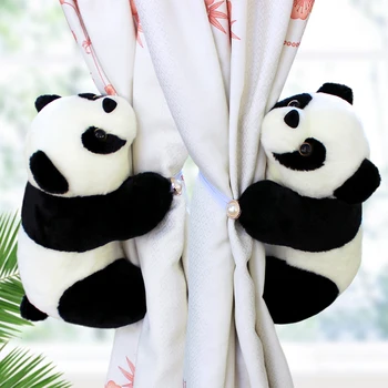 2pcs/σύνολο Κινουμένων σχεδίων Χαριτωμένο Panda Κουρτίνα Φούστες Κάτοχος Γραβάτα Πλάτες των Παιδιών Διακόσμηση Αξεσουάρ Κρατήματος Κουρτινών Γάντζων Λουριών