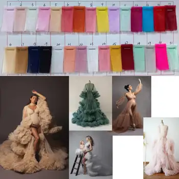JINGLUN 10Meters160cm Ευρύ Νάυλον Μαλακό Ταλ Ύφασμα Πλέγματος Κρυπτογράφηση Αμερικανική DIY Γάζα Ελβετικό Ύφασμα δικτύου Για το Γαμήλιο Φόρεμα Ρούχα