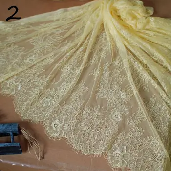 (3m/lot) Eyelash Υφάσματος γαλλικά Ράψιμο Υφασμάτων Diy Εξαίσια Δαντέλα Chantilly Δαντέλα Γάμο Φόρεμα Δαντελλών για Κεντήματα