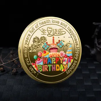 Συλλογή Νομισμάτων Τυχερός χρόνια πολλά Αναμνηστικά Κέρματα Happy Birthday Δώρο, Καλή Τύχη και την Ευτυχία Μετάλλιο