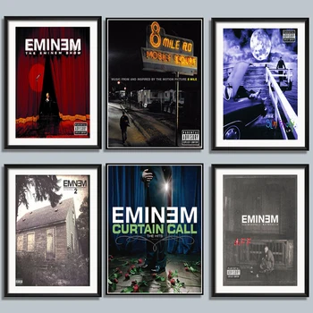 Το The Eminem Show Καμικάζι Ραπ Χιπ Χοπ Μουσική Αφισών Καμβά Εκτυπώσεις Τραγουδίστρια Αστέρων Πετρελαίου Ζωγραφική Τέχνη Τοίχων Φωτογραφίες Καθιστικό Διακόσμηση Του Σπιτιού