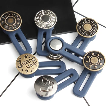 5pcs Δωρεάν Ράβοντας Κουμπιά Ρυθμιζόμενο Αποσυναρμολόγηση Εισελκόμενο Τζιν Μέση Κουμπί Μετάλλων Εκτεταμένη Κουμπώνει το Παντελόνι Ζώνη Επέκτασης