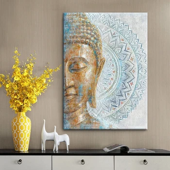 Χρυσό Βούδα Διαμάντι Κεντητικής Μάνταλα Λουλούδι Ανθίσει 5D Διαμάντι Ζωγραφική Τέχνη σταυροβελονιά Πλήρες σετ Zen Rhinestone Εικόνες