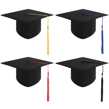 Μαύρο Ενήλικα Πτυχίο Καλύμματα Αποφοίτηση Καπέλο για το Σπουδαστή 2023 Συγχαρητήρια Αποφοίτηση Κόμμα Διακοσμήσεις