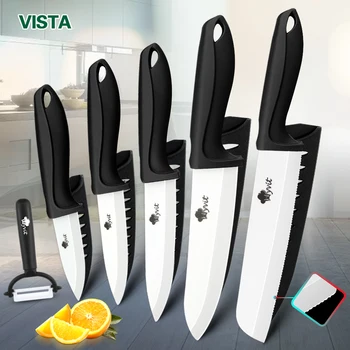 Τα κεραμικά Μαχαίρια Κουζίνας μαχαίρια 3 4 5 6 ιντσών μαχαίρι Σεφ Μάγειρας Σύνολο+peeler λευκά zirconia λεπίδα, Multi-χρώμα Λαβών Υψηλός-Ποιότητα