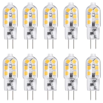 10Pcs Ultra Power Saving G4 LED Λάμπες Bi-pin 2W 3000K Χαμηλή Κατανάλωση Ενέργειας 20W Λάμπες Αλογόνου Αντικατάστασης Ζ4 Βάση