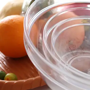 Βαθμός τροφίμων PC Διαφανή Στρογγυλά Λαχανικά Φρούτα Σαλάτα Επιδόρπιο Μπολ το επιτραπέζιο Σκεύος
