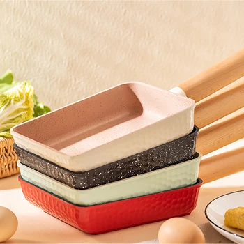 Ιαπωνικά αντικολλητικό Τηγανίζοντας Τηγάνι Με την Ξύλινη Λαβή Ταμαγκογιακι!! Ομελέτα Ταψί της Κουζίνας το Τηγάνι Τηγανίζουμε το Αυγό Τηγανίτα Μπριζόλα Cookware Κατσαρόλα