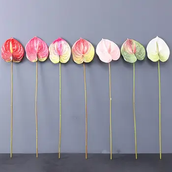 Τεχνητή Ανθούριο Λουλούδι Λουλούδι Μεταξιού Τεχνητή Floral Ρύθμιση Ανθούριο Palm Λουλούδι 3D Προσομοίωση Εκτύπωσης Διακόσμηση Γάμου