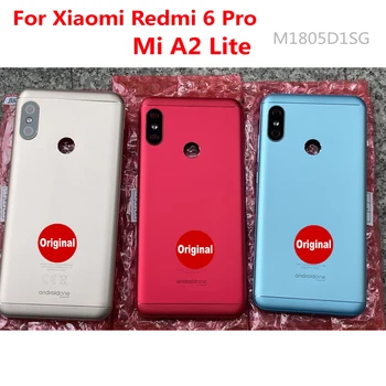 Αρχικά Για Το Xiaomi Mi Α2 Lite Πίσω Πίσω Κάλυψη Μπαταριών Μετάλλων Πορτών Περίπτωση Κατοικίας + Power Κουμπί Έντασης Για Το Redmi 6 Pro Τηλέφωνο Καπάκι