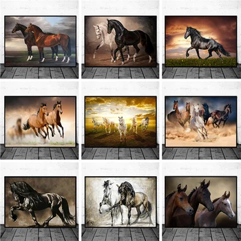 Το ζώο Άλογο Καμβάς Τέχνη Τοίχων Ζωγραφικής Αφίσες και Εκτυπώσεις Άγριο Άλογο που Τρέχει Εικόνα Cuadros την Εγχώρια Διακόσμηση Δωμάτιο με Μοντέρνα Διακόσμηση