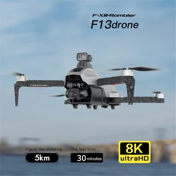 F13 RC Drone 8K Επαγγελματικό ΠΣΤ 5 km FPV Ρομπότ με Κάμερα HD EIS 3-axis Anti-Shake Αναρτήρων Αποφυγής Εμποδίων για Quadcopter Dron
