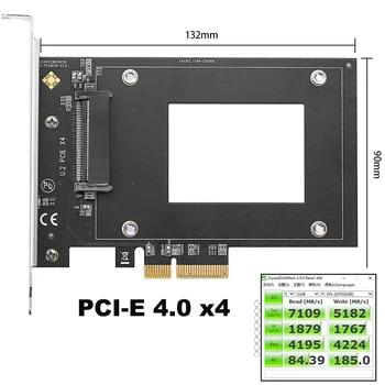 IOCREST U2 να PCIe 4.0 x4 Μετώπη Επέκτασης Κάρτα Προσαρμογέα PCI Express 4x U 2 SFF-8639 Προσαρμογέα Intel 2.5