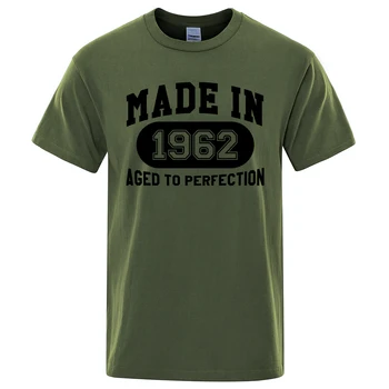 Κατασκευασμένο Το 1962 Ηλικίας Στην Τελειότητα Των Ατόμων Τεε Ρούχα Hip Hop Αναπνεύσιμο Βαμβάκι T Shirt Κοντό Μανίκι Κορυφές Το Καλοκαίρι Streetwear T-Shirt