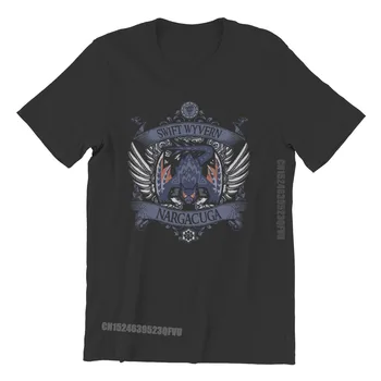 Monster Hunter Παιχνίδι NARGACUGA Μπλουζάκια Κορυφή Γραφικών Άνδρες Εκλεκτής ποιότητας Πανκ Camisas Άνδρες Streetwear Ρούχα Βαμβάκι Harajuku T Shirt