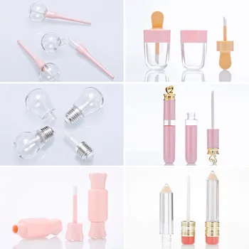 1PC Χαριτωμένο Πλαστικό Lip Gloss Σωλήνες DIY Άδειο Κοχύλι Σωλήνων Σωλήνων Κραγιόν Επαναληπτικής χρήσεως Σωλήνας Χειλικού Βάλσαμου Συσκευασίας Μπουκάλια Καλλυντικών Εμπορευματοκιβωτίων
