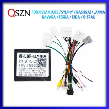 QSZN Για το JUKE της NISSAN QASHQAI NAVARA TIIDA X-TRAIL Android Ραδιόφωνο Αυτοκινήτου Canbus Αποκωδικοποιητή Λουρί Καλωδίωσης Προσαρμοστής Καλώδιο Δύναμης DF-RZ-02