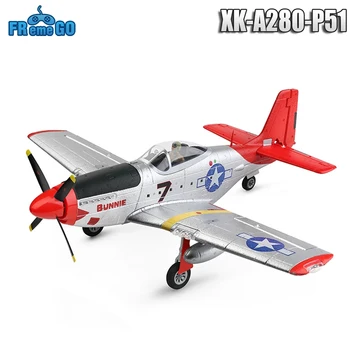 XK A280 Αεροπλάνο RC με 2.4 G 4CH τα 3D6G Λειτουργία Αεροσκαφών P51 Μαχητής Προσομοιωτή με ΟΔΗΓΗΜΈΝΟΣ Προβολέας RC Παιχνίδια για τα Παιδιά Ενηλίκων