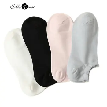 Απλό, Άνετο και Ανθεκτικό Στερεό Χρώμα Κάλτσες για Άντρες και για Γυναίκες Αναπνεύσιμο Μετάξι Κάλτσες Ελαστικό Βάρκα Κάλτσες