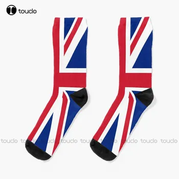 Union Jack Αγγλία, Κάλτσες Μακριές Κάλτσες Για Τους Άνδρες Εξατομικευμένο Συνήθειας Για Άνδρες Και Για Γυναίκες Ενήλικο Εφήβων Νέων Κάλτσες 360° Με Ψηφιακή Εκτύπωση Αστεία Κάλτσα